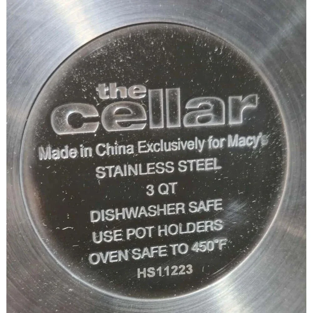 The Cellar Stainless Steel Cookware Set 5-Piece 3-Ply Base Pots & Pans